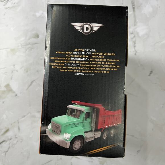 DRIVEN by BATTAT Remote Control Dump Truck Toy Lights Sounds Soft Wheels NEW - Picture 6 of 9